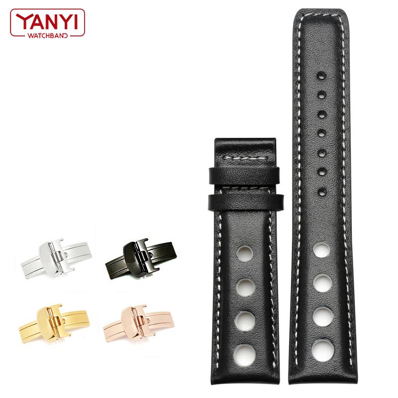 

Браслет із натуральної шкіри для tissot Sports Racing Series PRS516 T91 1853 Верхній шар натуральної шкіри Ремінець для годинника 20 мм для ремінця для годинника Шопена without buckle