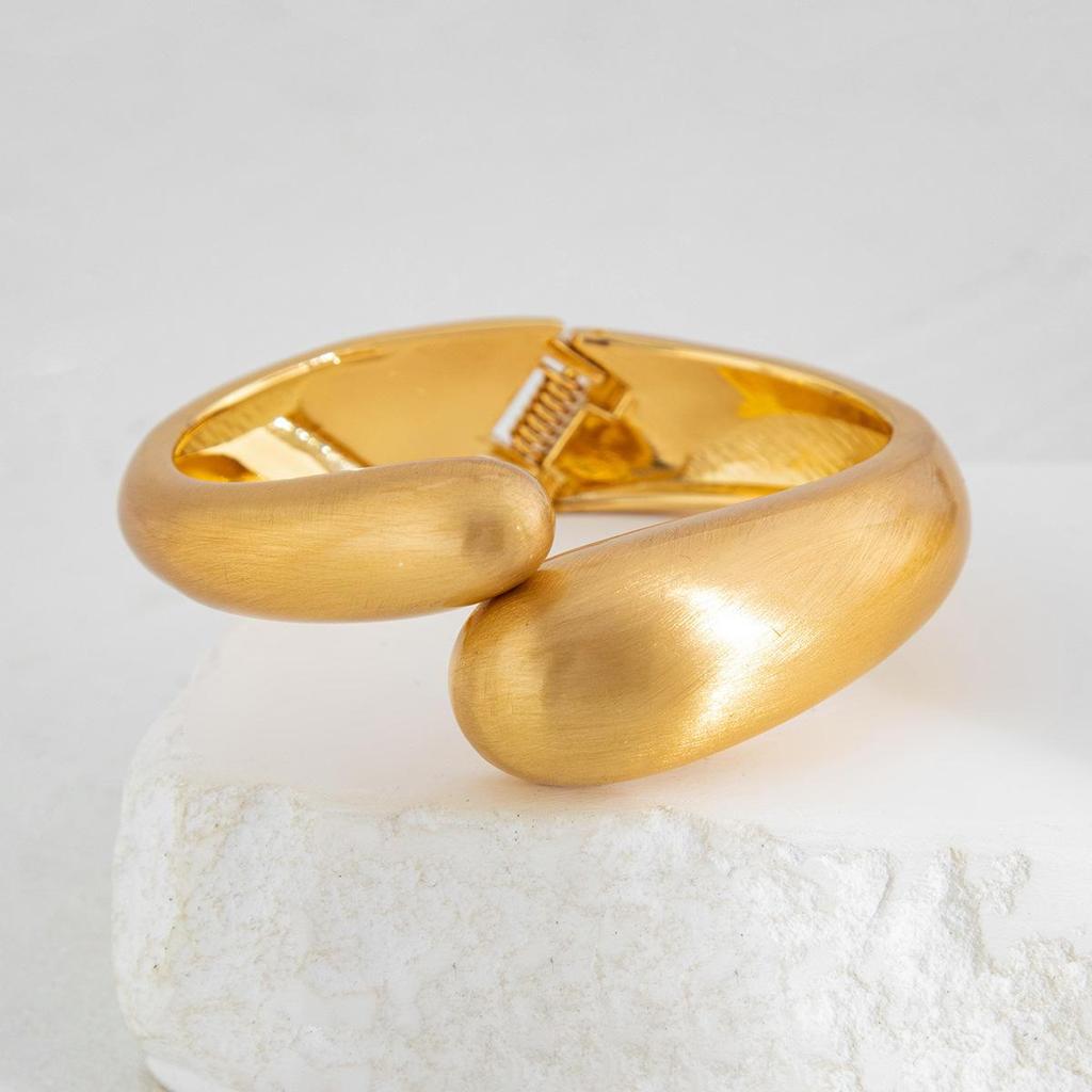 European-American Style Irregular Water Drop Metal Bracelet Set