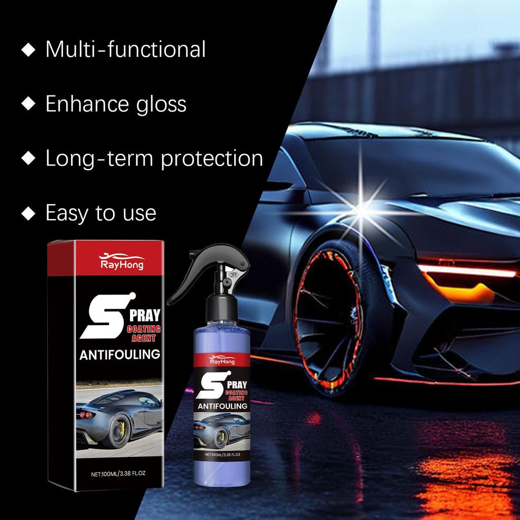 Rayhong car paint coating spray, body decontamination, cleaning, refurbishment, maintenance, glazing care solution 100ml