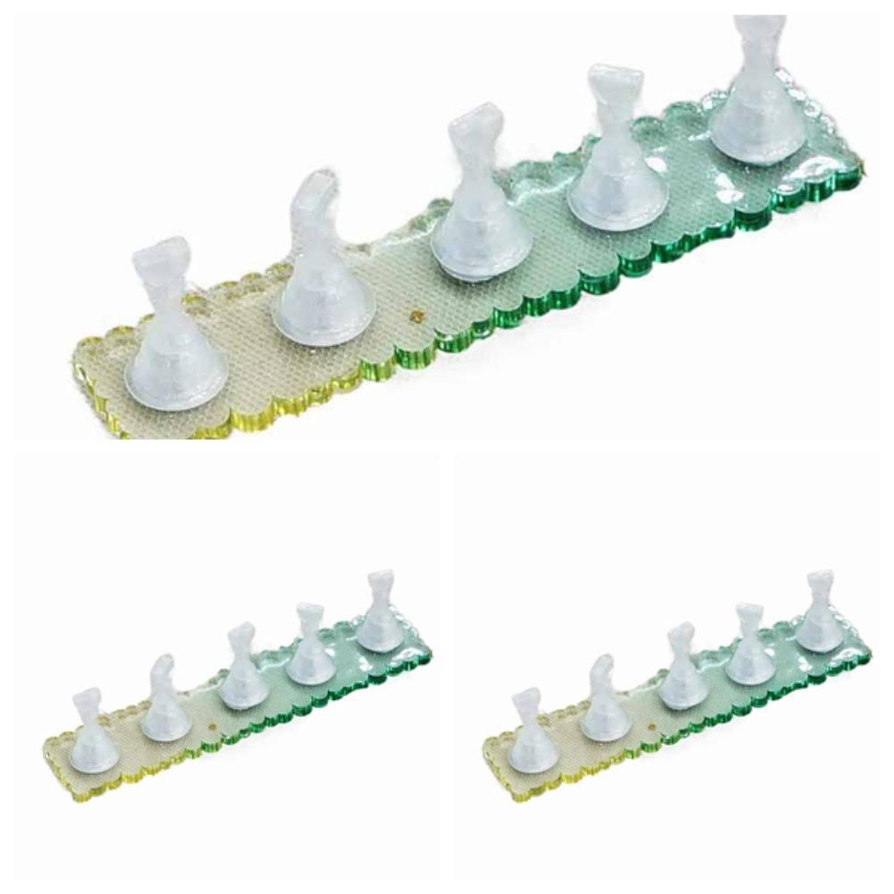 

3Sets Transparent Nail Tip Practice Stand Gradient Nail Showing Shelves Manicure Tools 3Sets Gradient