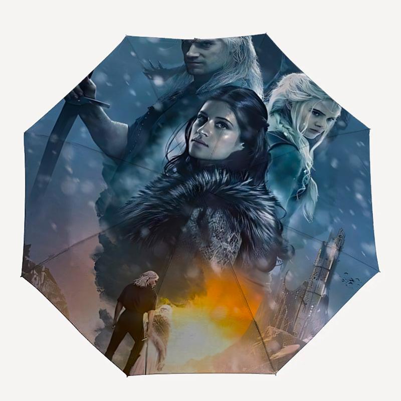 

1pc The Witcher Automatic Open/close Folding Umbrella, Compact Portable Travel Umbrella, Perfect Gift, Durable Construction yy250813085