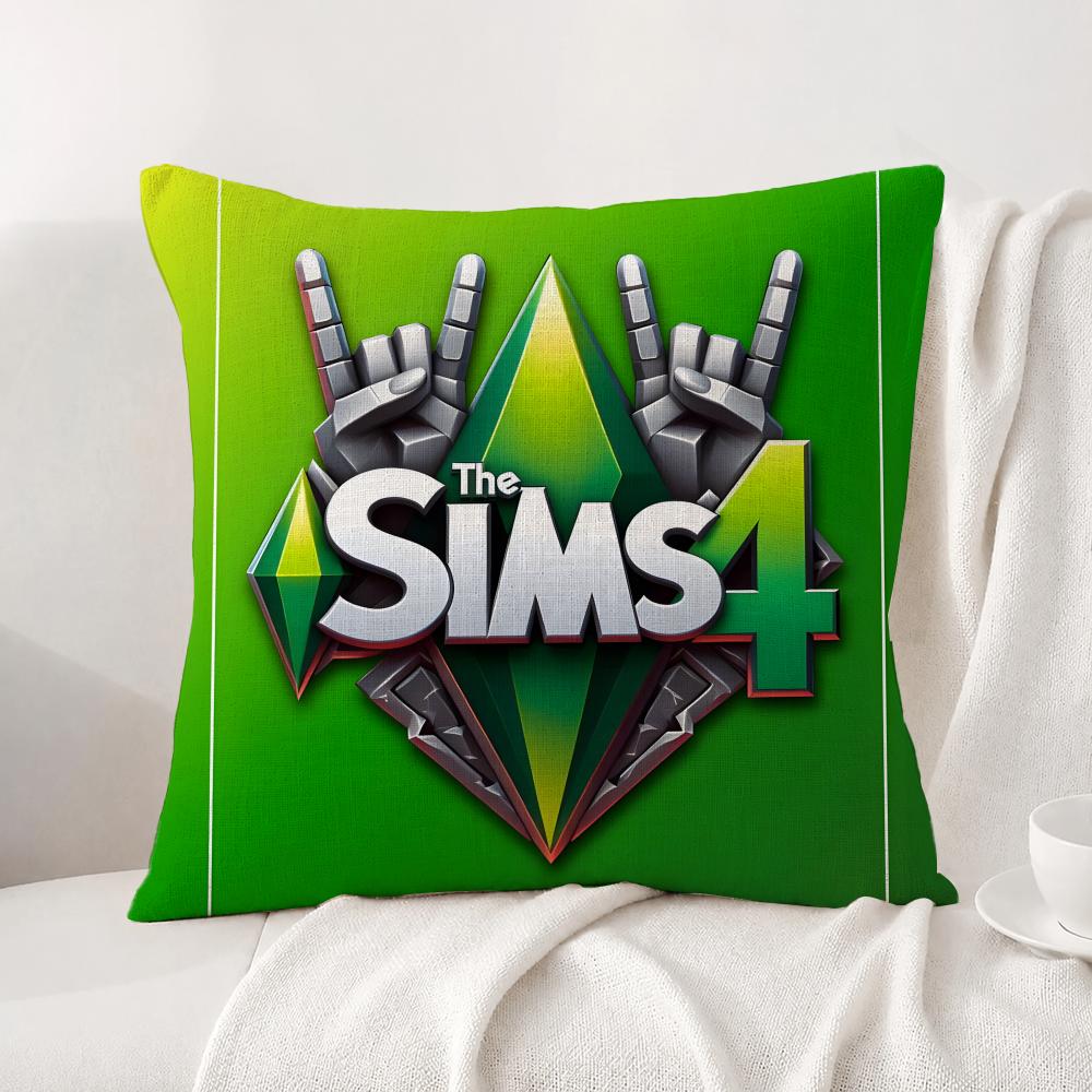 Game The Sims Cushion Cover Natural Linen Pillowcase Set AllinOne Decor Cushion Cover for Sofa Bedroom Chair