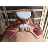 Rough Out Western Leather A Fork Wade Tree Roping Ranch Saddle