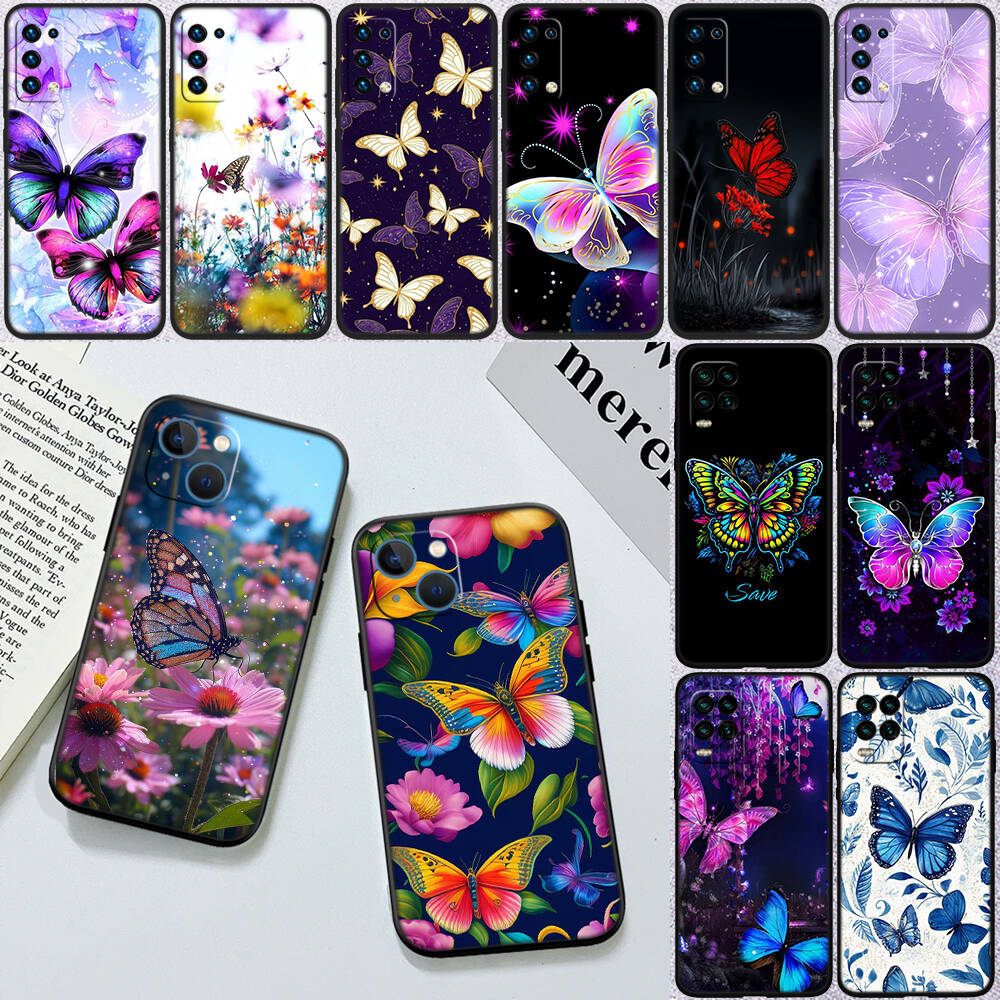 Colorful Butterfly Case for Samsung A06 A35 A25 A24 A15 A05S A05 M55 M35 M15 A02 A12 A13 A10 A16 A20 A30 A22 A31 A32 A33 A42 A50