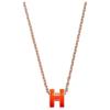 Mini Pop H Pendant Necklace Women Necklace Rose-Gold Orange H147992FOB8