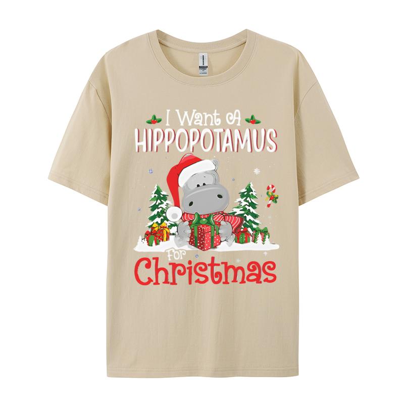 Unisex Retro I Want A Hip Popotamus Christmas Tshirt Unisex TShirt Cotton Tees Harajuku TShirt Anime Printed Tshirt