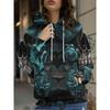 Autumn and Winter Ladies 3D Leaf Flower Print Hooded Comfortable Fashion Breathable Trend  Hoodies & Sweatshirts (women’s)
