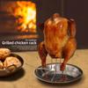 Stainless Steel Chicken Roasting Stand Indoor Outdoor Cooking Tool Turkey Roasting Rack Chicken Holder for Grill Oven Smoker