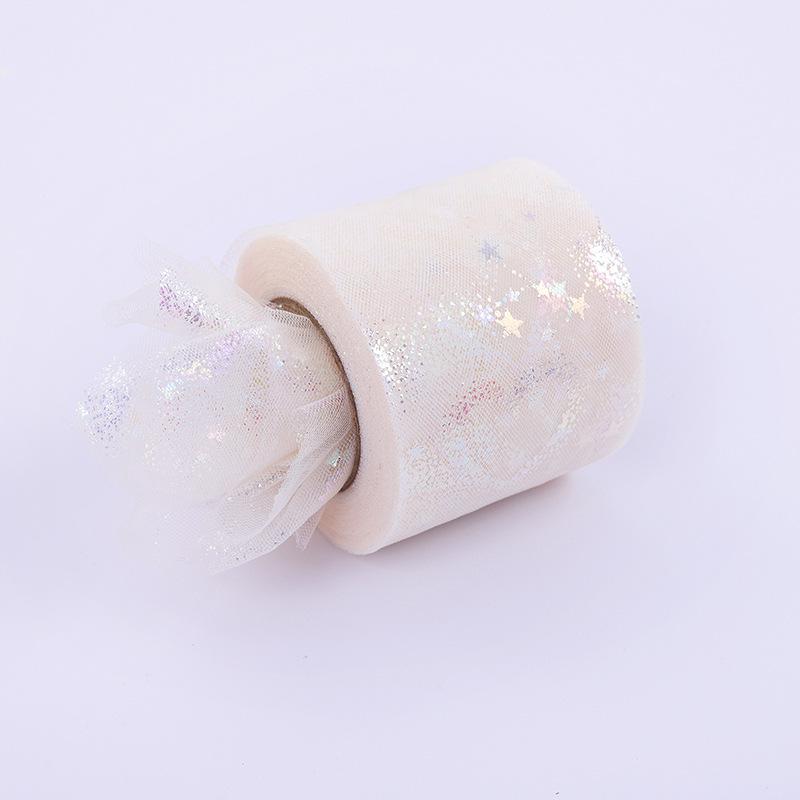 Rainbow Love Heart Tulle Ribbon for Crafts Gift Diy Package Wrap Decorative Ribbons Love Stars Lace Christmas Decor