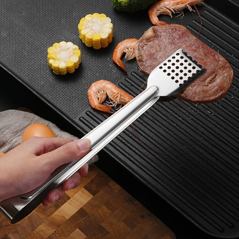 Stainless Steel Food Tongs Kitchen Utensils Buffet Cooking Tool Anti Heat Bread Clip Pastry Clamp For Desserts Salads Barbecue