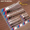 New Hots E60 E60 E93 E60 For BMW M X3 X5 X6  1set Car Badge Sticker Car Decoration Decal For Bmw M Performance Power X1 X3 X5 X