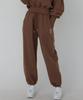 AWESOME STUDIO Women'S Signature Embroidered Sweat Jogger Pants Brown