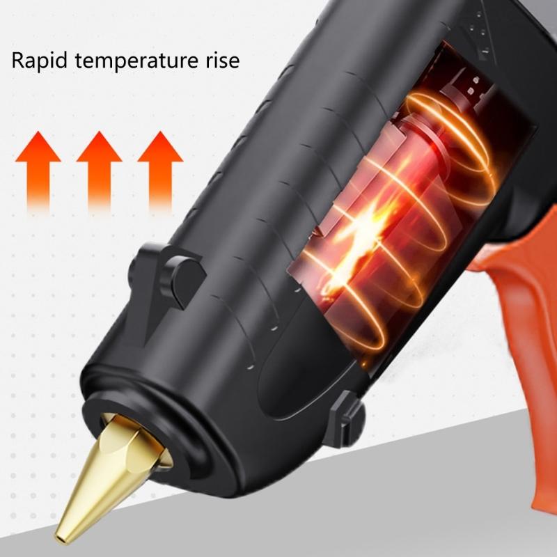 Temperature Resistant Copper Nozzle Mini Rechargeable Glues Guns Kit Suitable For Quick Home Repair 11mm Stick Capacity