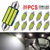 2/10/20 יחידות נורות LED C5W קנבוס פסטון 31/36/39/41 מ"מ LED לתאורת פנים רכב, תאורת תקרה, תאורת תא מטען, תאורת לוחית רישוי 12V 300LM 6500K לבן