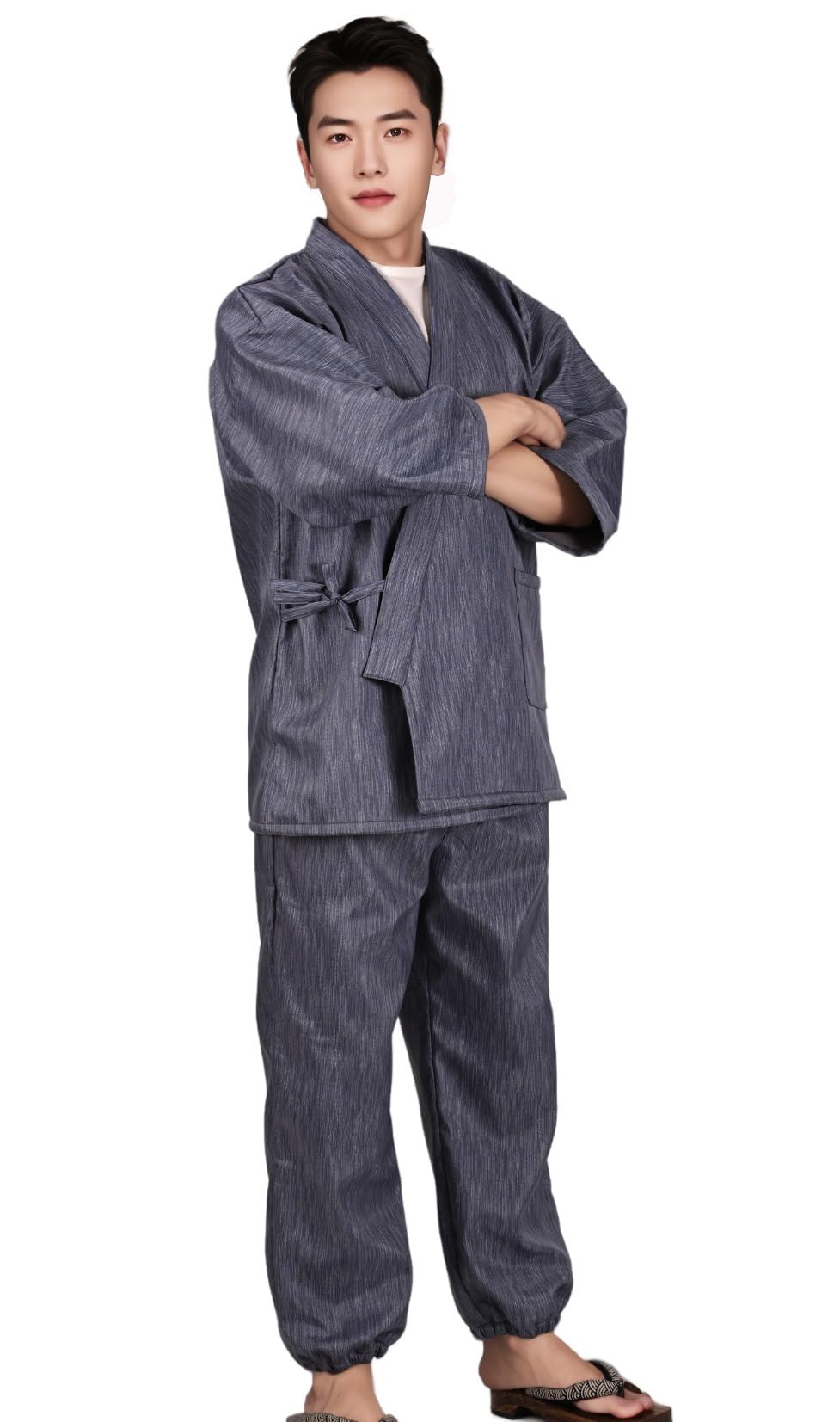 

Samue Samue флисовая подкладка домашняя одежда зимняя защита от холода водоотталкивающая японский узор [HOHO AYUMU] мужская [20 узоров] [XL]