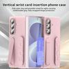 Z Fold 8 Ultra 7 Foldable Phone Case With Wrist Strap Card Slot Shockproof Protective Cover