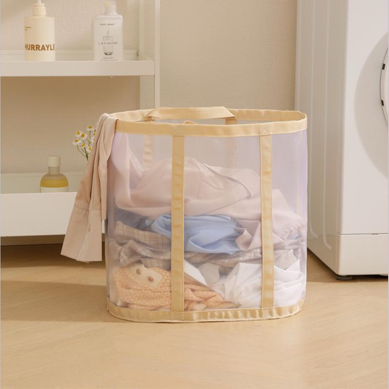 

Foldable Wall-Mounted Mesh Laundry Hamper for Dirty Clothes