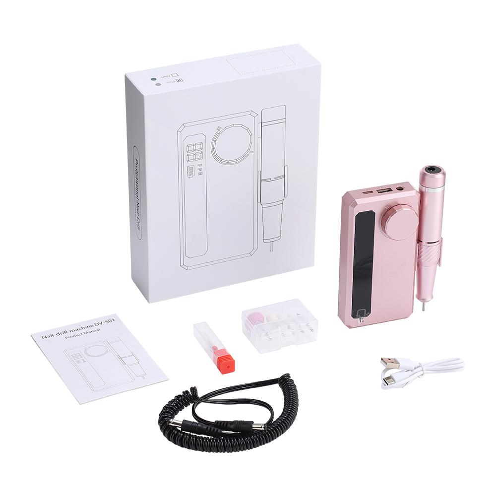 45000RPM Electric Nail Drill Machine Professional Nail Drills for Gel Nails Polish Rechargeable Portable Nail File Manicure Tool