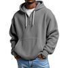 Men S Autumn Winter Waffle Hooded Pullover Zip Sweatshirt
