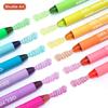 Shuttle Art Highlighter Bright Solid Fluorescent Fluorescent Retractable Gel with Clear for Marking Convenient Storage Pens, Colors, 12-Color Set,