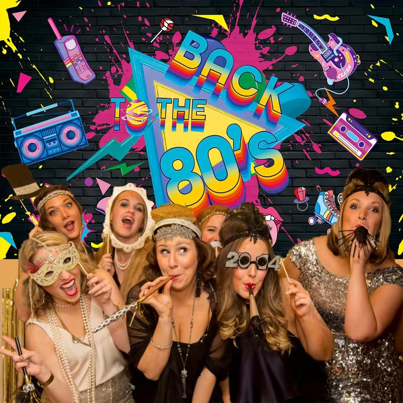 2D Happy 18th Birthday Backdrop Balloon & BOOM Design Photography Background