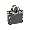 Lesportsac Black Denim/Leopard Sherpa Small Two-Way Denim Tote Bag [1559.La80]