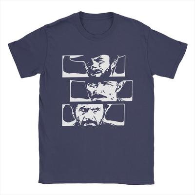 The Good The Bad And Ugly Blondies Angel Eyes Tuco Cowboy Men's T Shirts Crazy Tee Shirt Crewneck T-Shirt Cotton Plus Size Tops