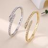 T Square Zirconium Snake-shaped Opening Ins Style Design High-end Jewelry Simple Couple Bracelet