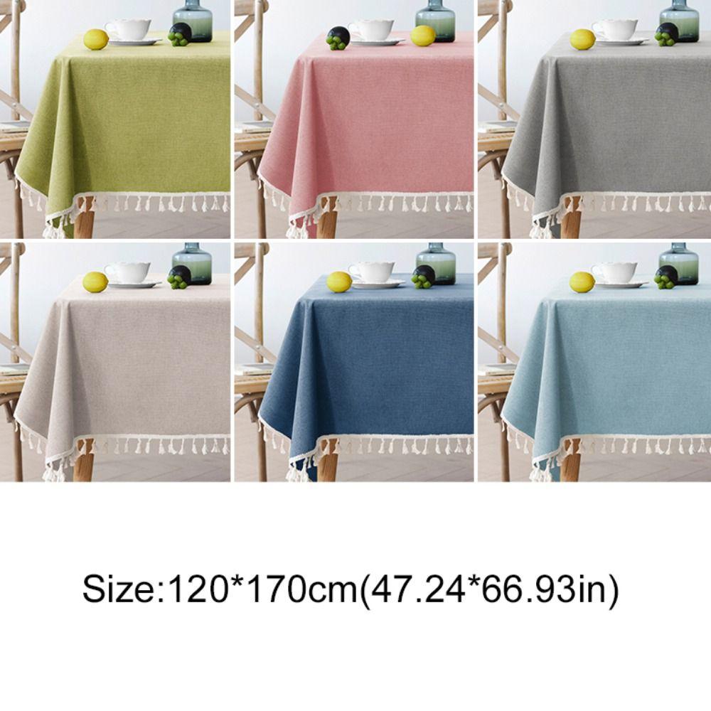 Rectangular Rural Style Textured Tablecloth Oil-proof Table Decoration Table Cover  Dining Table