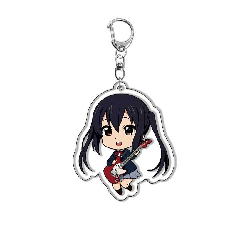

K-On Anime Acrylic Keychain Light Music Club Hirasawa Yui Tainaka Ritsu Kotobuki Tsumugi Double Sided Pendant Keyring Manga 5.5CM