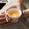 80ml Hand-painted Floral High Foot Teacup Aesthetic Tea Bowl Tea Pair Tea-tasting Meditation Cup Jianzhan Master Cups Tea Items