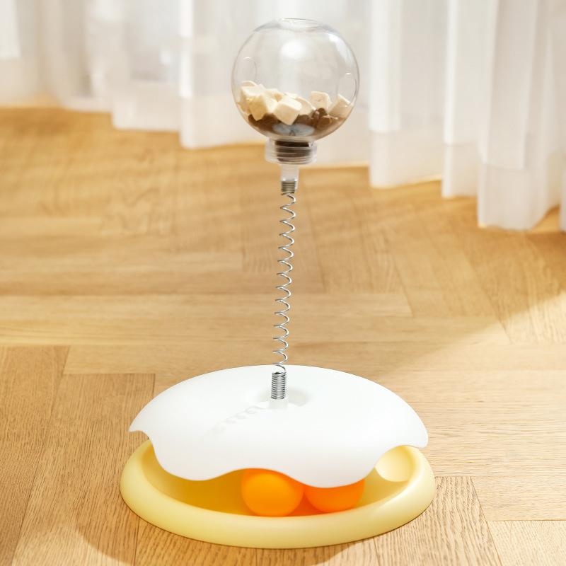 Cat Puzzle Food Leaking Ball Toy Cat Dog Interactive Treat Leaking Toy Slow Cat Dog Feeder Cat Turntable Toys Pet Supplies