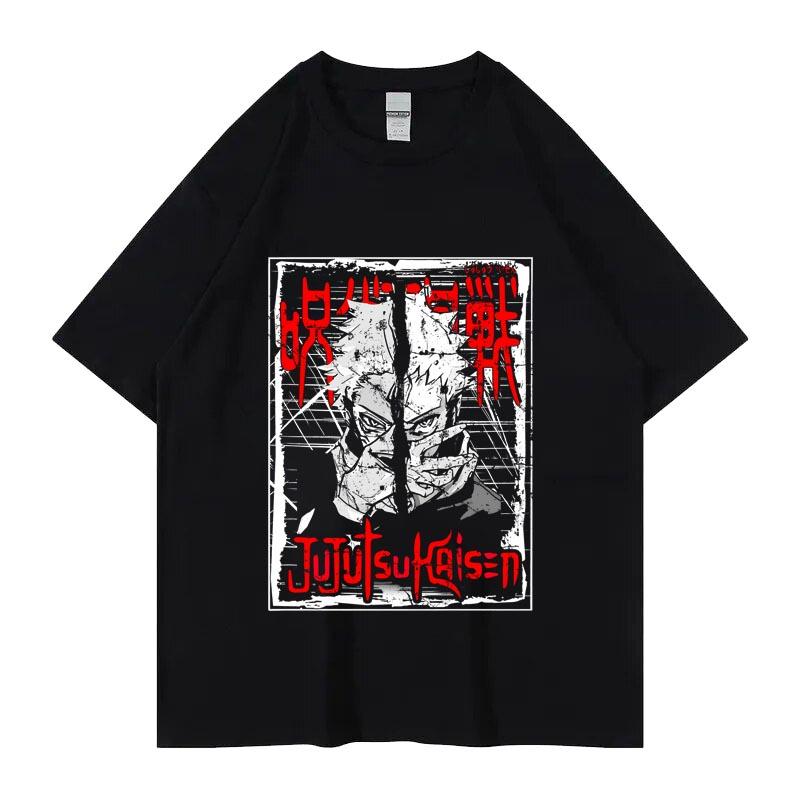 Spell Return To War T-shirt Men's Five Knotts Youren Summer Cotton Crew Neck Printing Short Sleeve Anime Peripheral Clothes