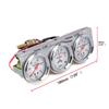 2" 52mm Oil Pressure Amp Meter Water Temp Triple Gauge 3 in 1 Set Chrome Panel