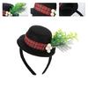 Reusable Cloth Santa Theme Hat Headdress Lightweight Christmas Decoration For Parent Child Matching Party Costume