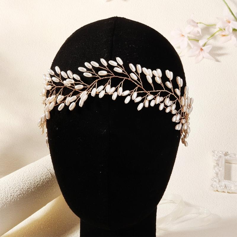 Pearls Wedding Headbands Fashionable Bridal Hairband Elegant Wedding Hairpiece for Women Seeking Elegances Weddings