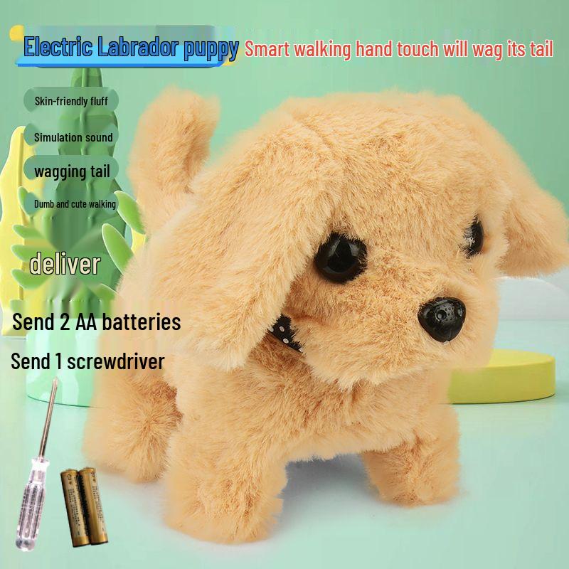 Interactive Walking and Barking Plush Puppy & Jumping Rabbit Toy for Kids