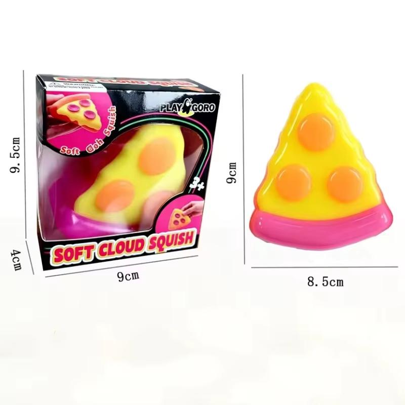 Schylling Needoh Pizza Sensorischer Fidget Würfel Stressabbau Quetschspielzeug Fokus Entspannungsspielzeug für Erwachsene Kinder Jugendliche Kreatives Geschenk