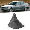 Leather Black Gearshift Collars Shifter Stick Lever Boot Dust Cover Fit for 3 Series E46 19982005
