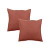 Set of 2 Palace Pure Washed Dyed Cotton Pillowcases 63 Threads/cm² South Wind - Palace Peach - Set of 2 Pillowcases 65 X 65 Cm