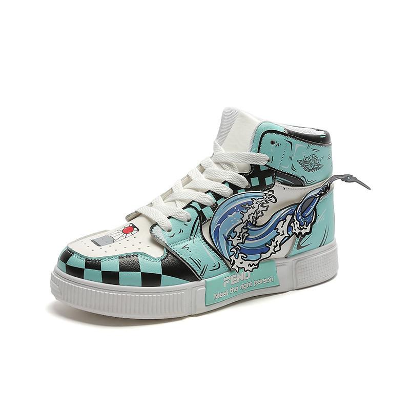 Goedkope High Bang Shoes Men's Trendy Shoes Naruto High-top Shoes Men's  Korean Version of The Trend Ghost Shark Board Shoes Student Men's Sports  Shoes kopen — gratis levering, eerlijke reviews met foto's —