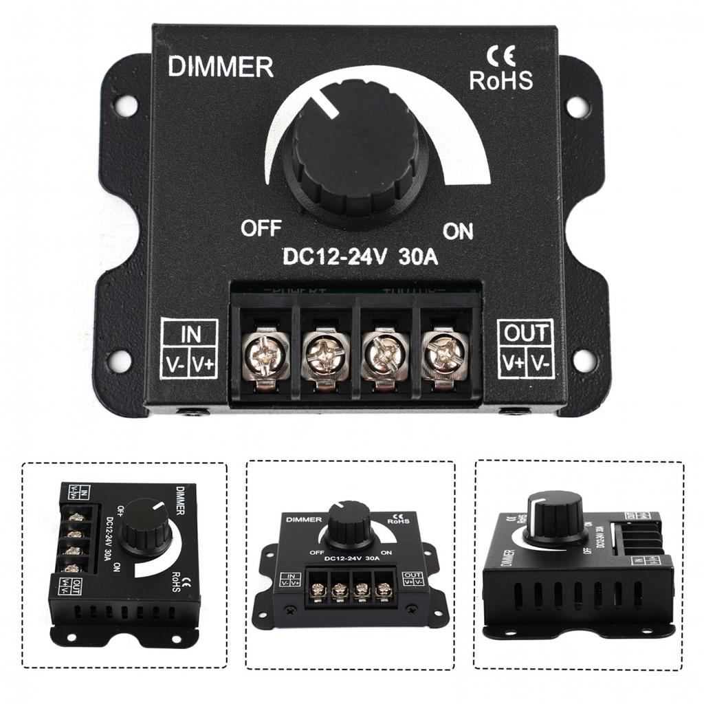Brightness Adjuster Led Dimmer Power Supply Adjustable DC 12-24V 30A Dimmer Knob