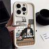 Case for iPhone 17 Pro Max 17e 12 Pro 15 Plus 16 Air 13 11 14 Phone Cover Coffee Shop Man