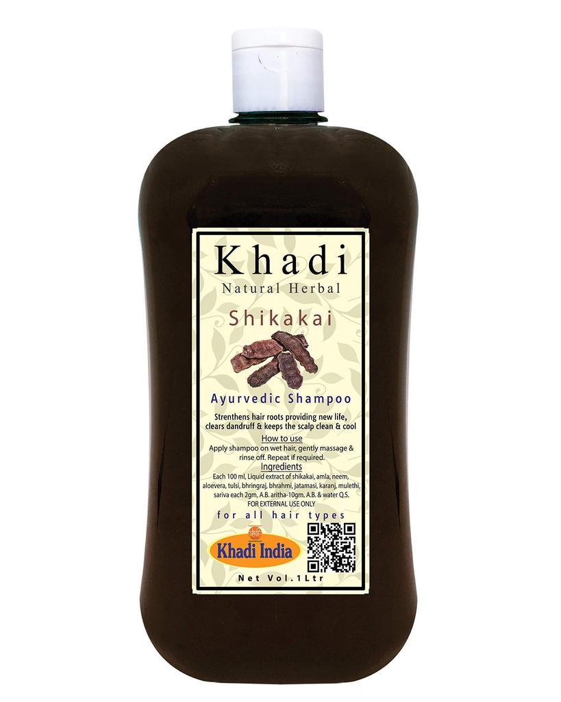 Khadi Natural Herbal Shikakai Shampoo for Men and Women 1000ml