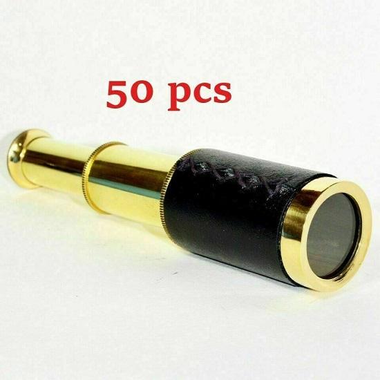 TÉLESCOPE LONGUE-VUE EN laiton antique de conception nautique avec la... EUR 58,09 - FR
