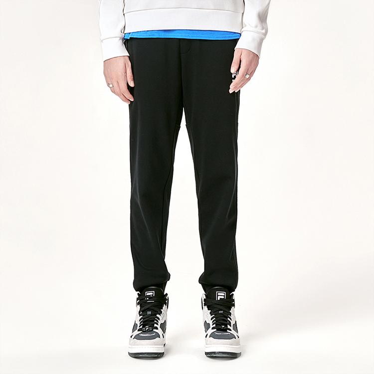 FILA Fleece Lined Knit Joggers Men bottoms Black F11M149602F-BK