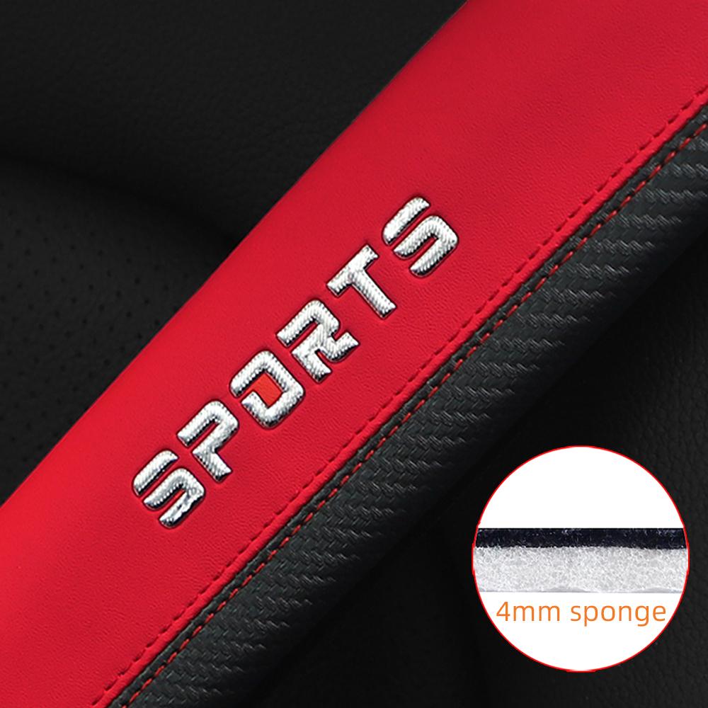 1PC Carbon Fiber Leather SPORTS Car Seat Belt Shoulder Cover Insurance Strap Cover Automotive Supplies to Prevent Tightening