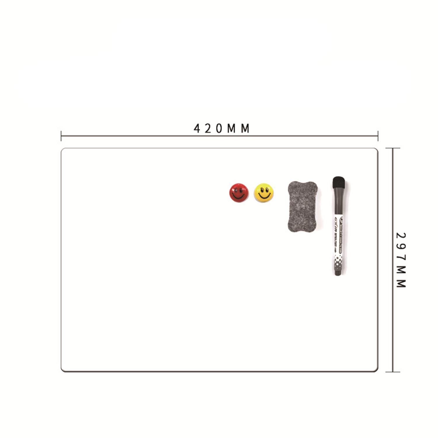 A3 Refrigerator Magnet Magnetic Whiteboard Dry Erase Whiteboard With Marker Pen&eraser Memo Grocery Message Board Noteboard