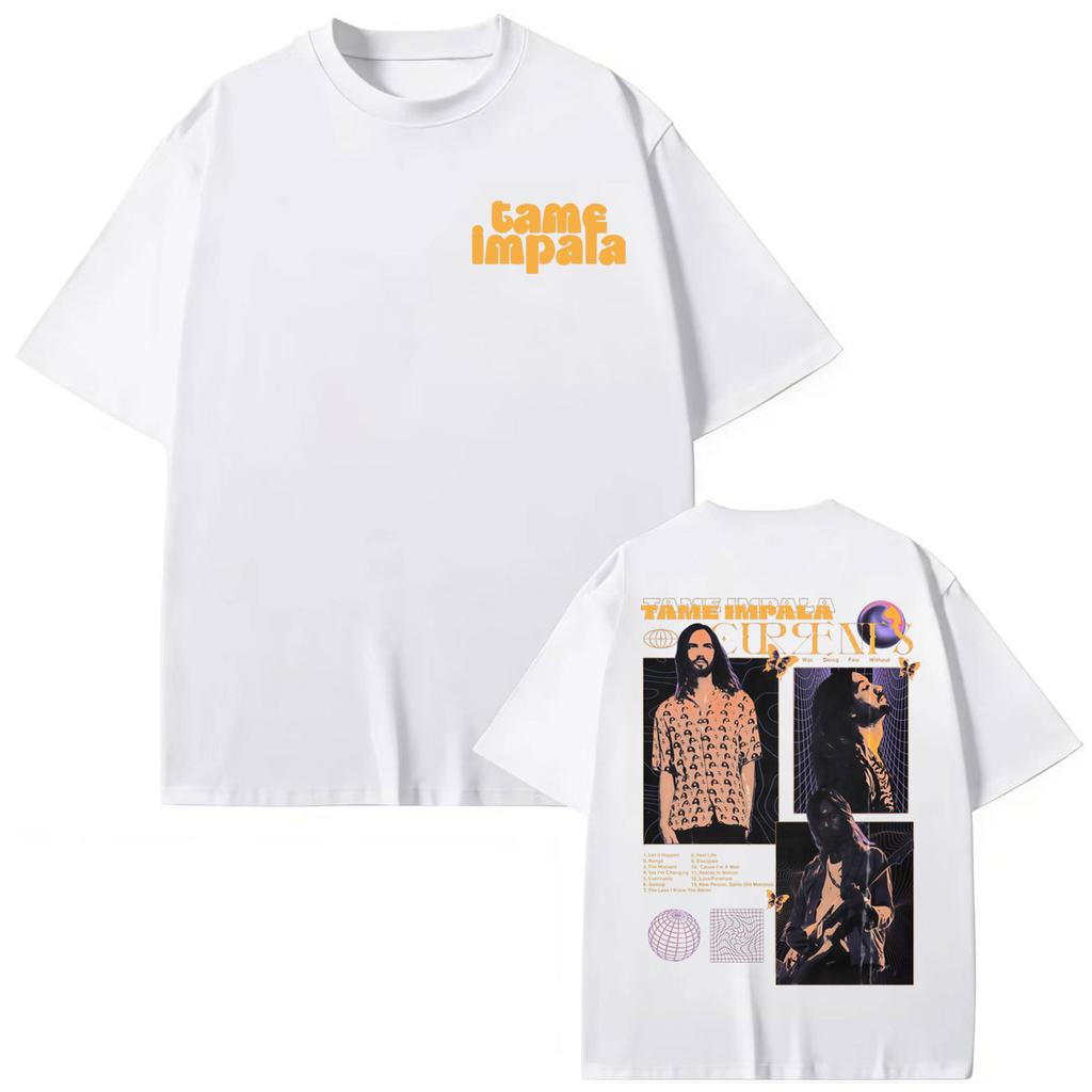 Tame Impala Rock Band Merch T-shirt Men Women Harajuku Vintage Short Sleeve T Shirts Summer Fashion Oversized T-shirts