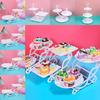 Plastic Cake Stand 2/3-Layers Food Fruit Plate Creative Dessert Rack  Wedding Birthday Party